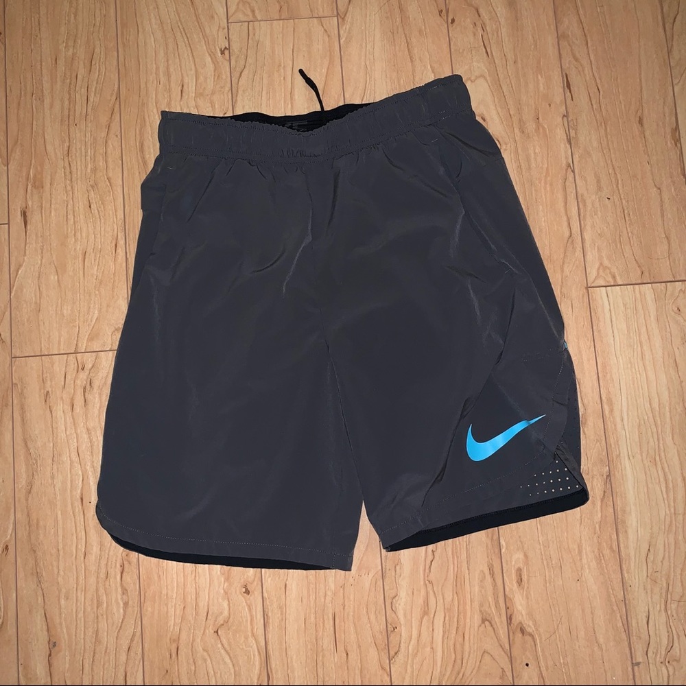 Grey athletic shorts